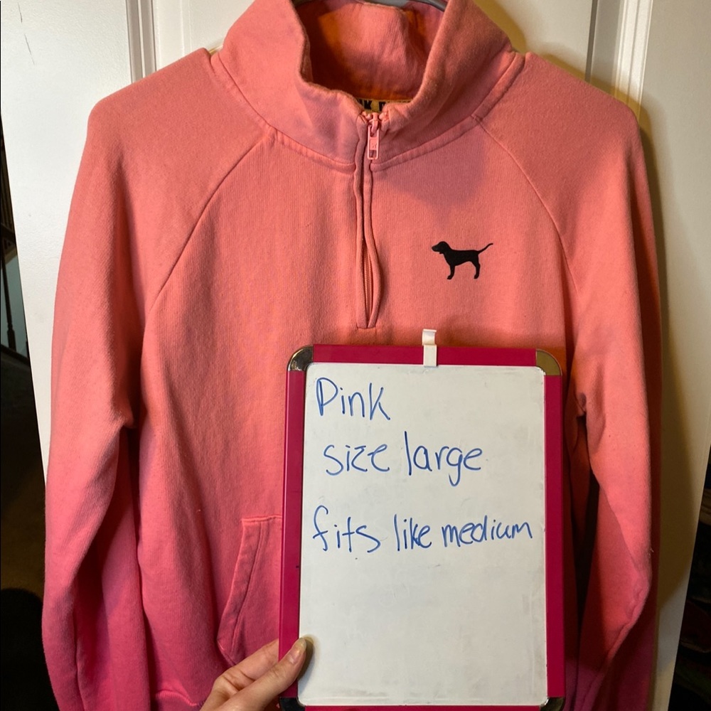 Pink 3/4 zip Sweatshirt